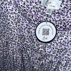 Aria Collection Purple Floral Super Soft Nightgown BRAND NEW